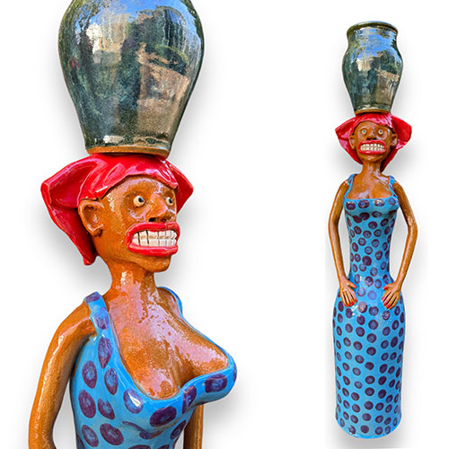 Marvin Bailey 27.5" Lady with Jug on Head DP3796 SOLD